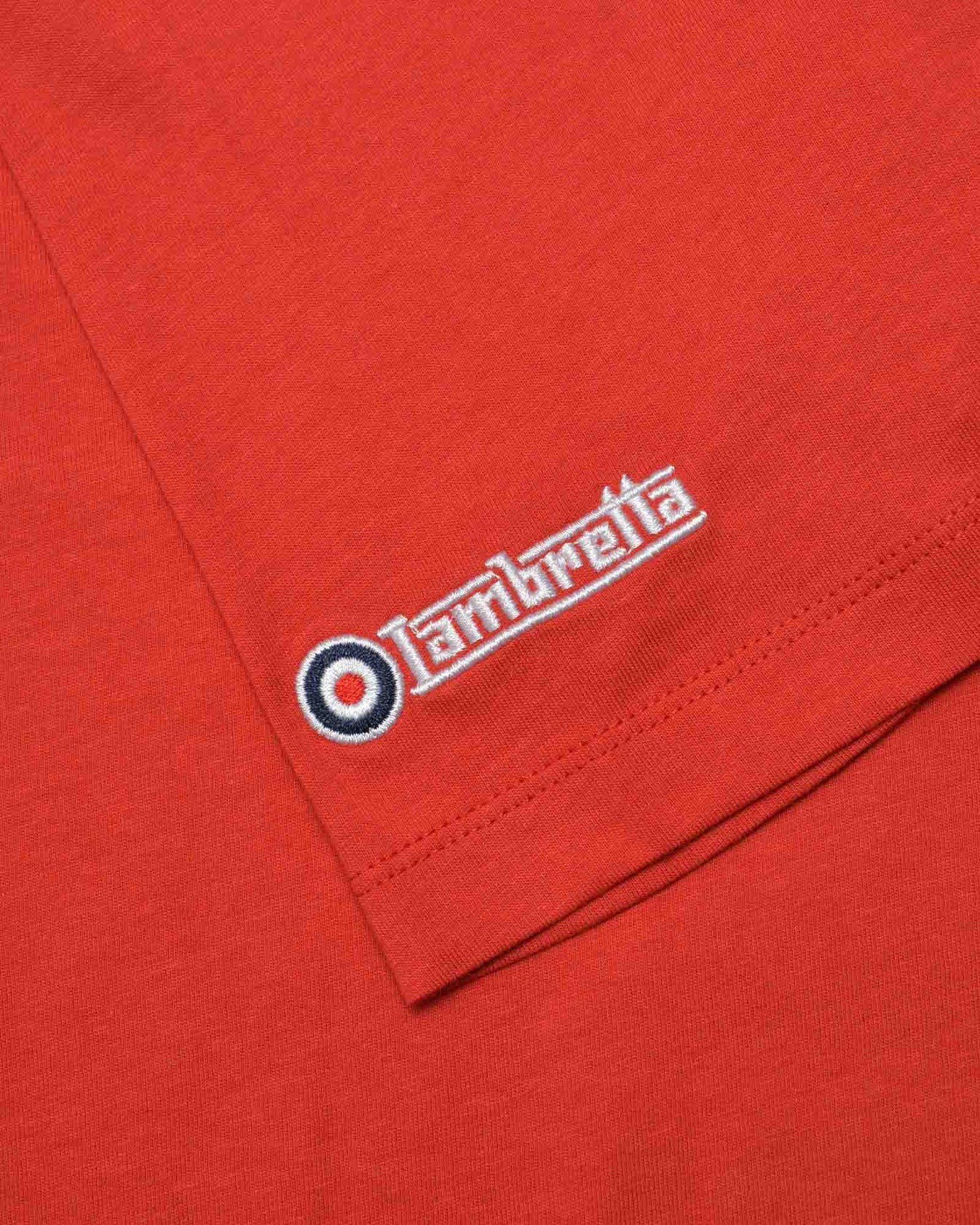 Lambretta Scooter Helmet Tee Red - 160 - Image 4