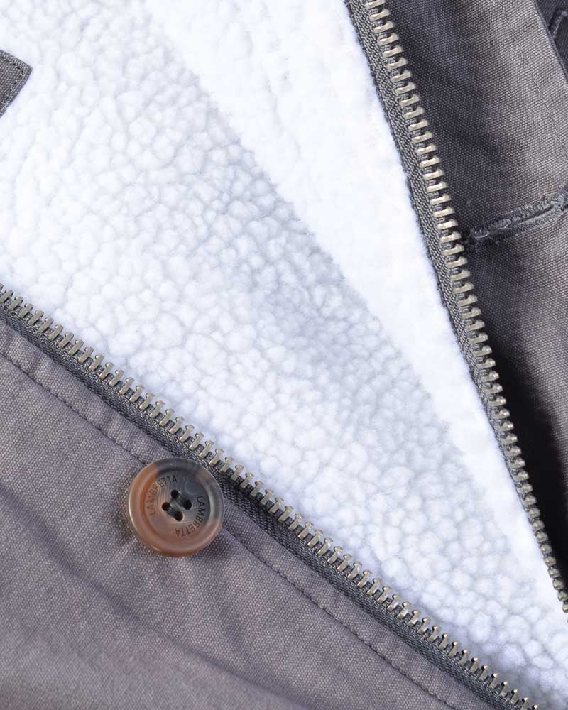 Lambretta Sherpa Lined Parka Iron Grey - 617 - Image 9