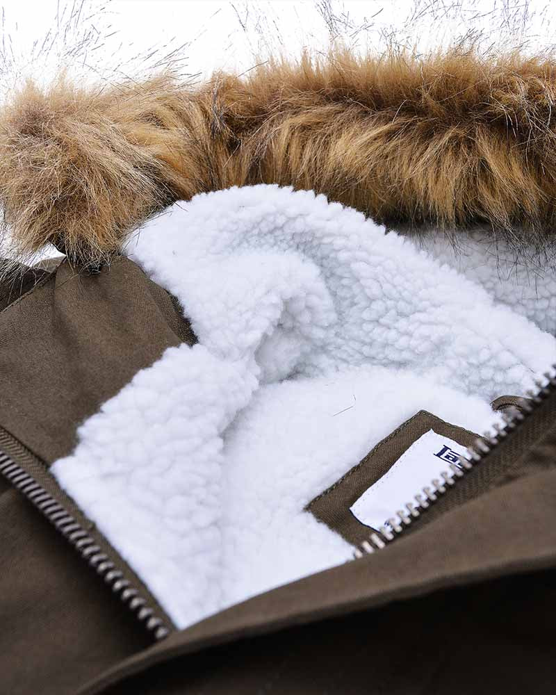Lambretta Sherpa Lined Parka Khaki - 685 - Image 3