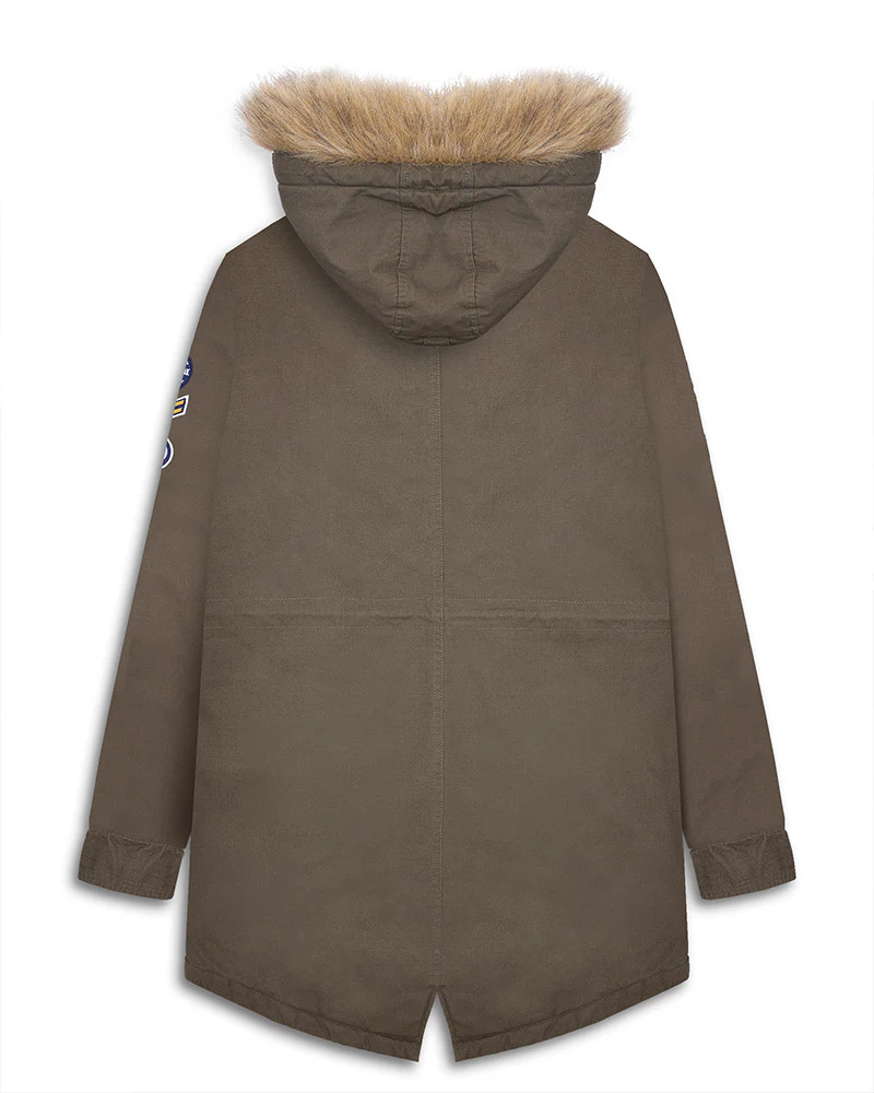 Lambretta Sherpa Lined Parka Khaki - 685 - Image 4
