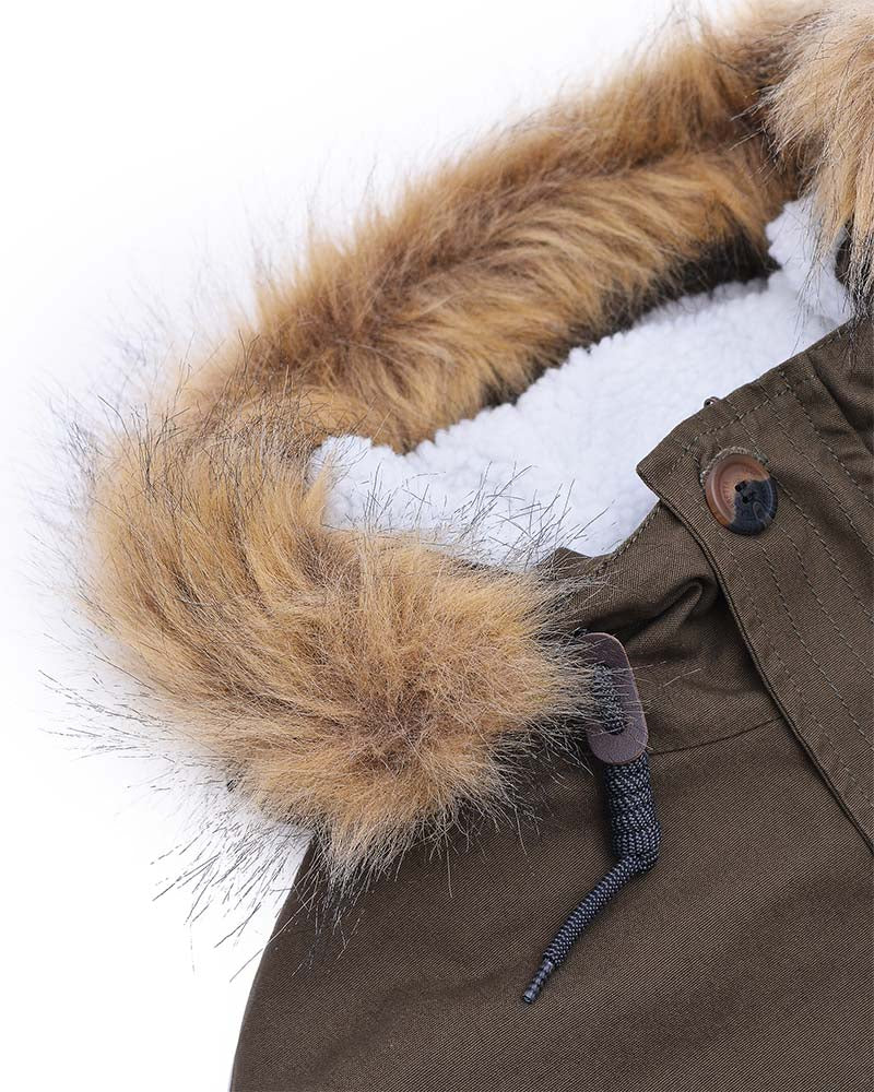Lambretta Sherpa Lined Parka Khaki - 685 - Image 5