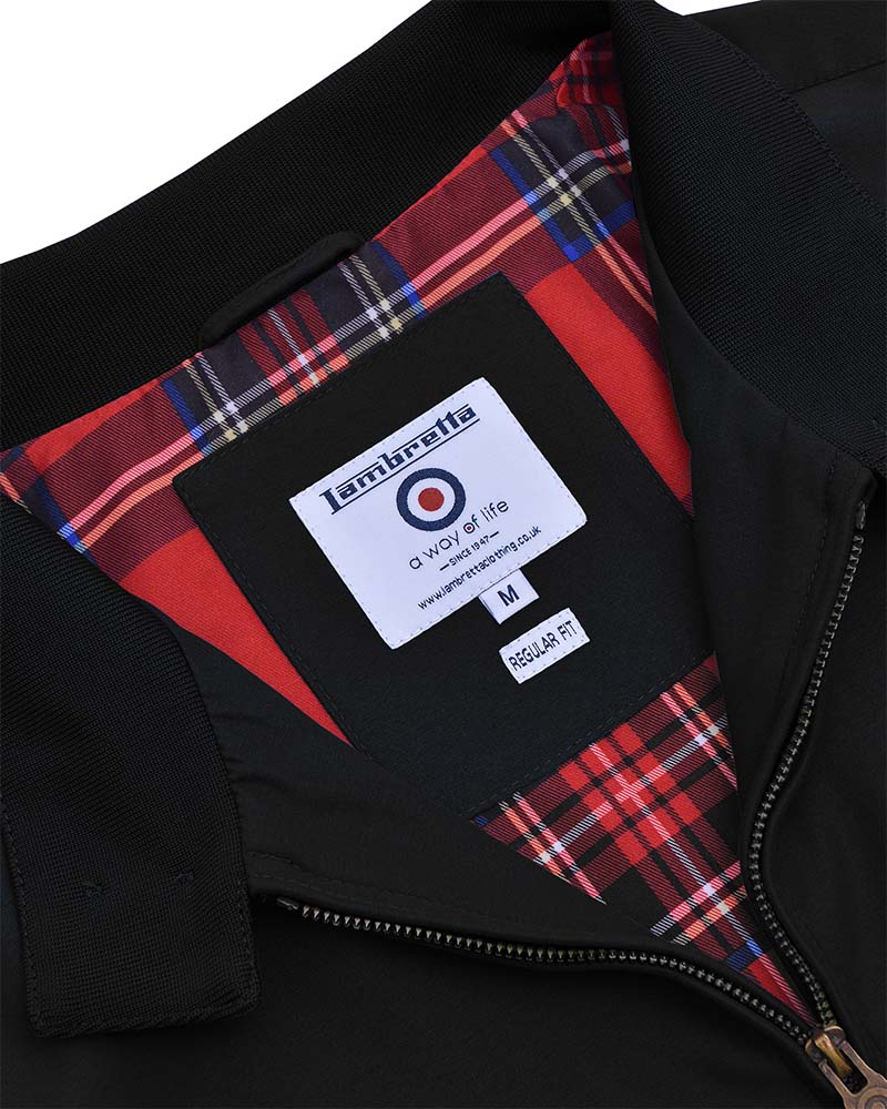 Lambretta Shower Resistant Harrington Jacket Black - 654 - Image 6