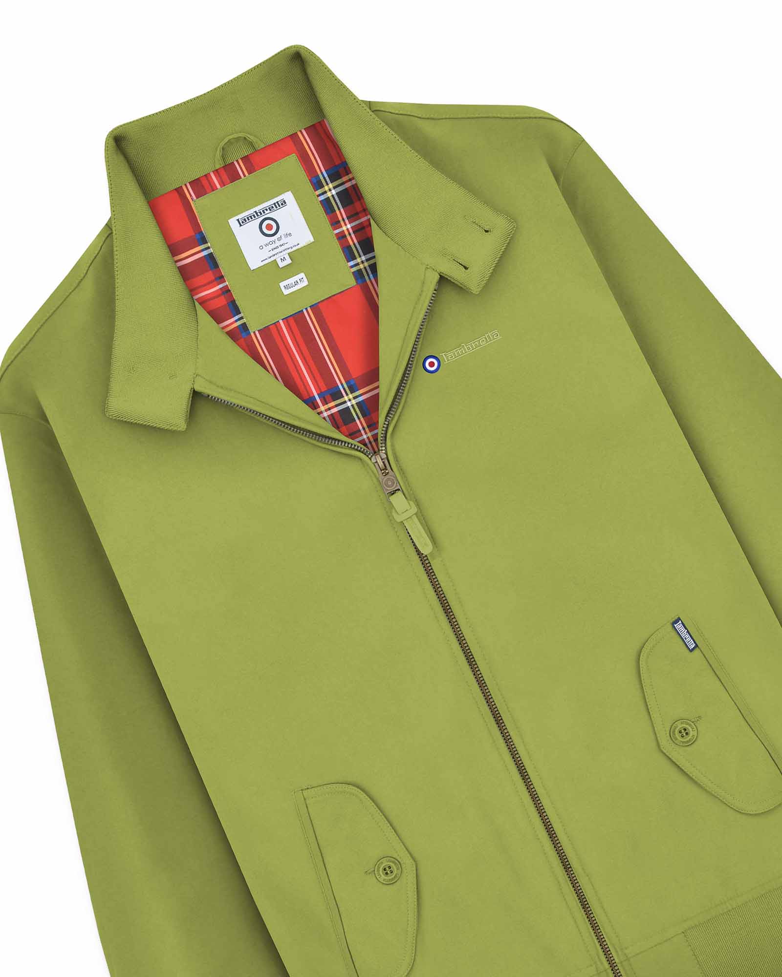 Lambretta Shower Resistant Harrington Jacket Olive Green - 623 - Image 4
