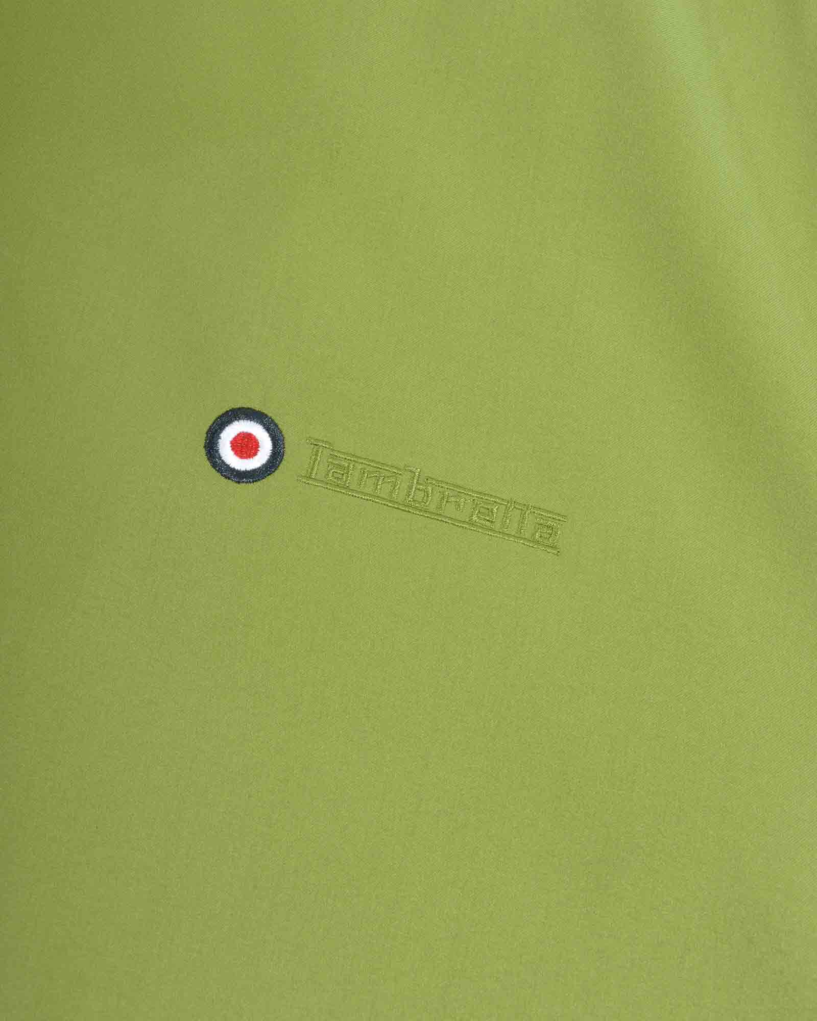 Lambretta Shower Resistant Harrington Jacket Olive Green - 623 - Image 5