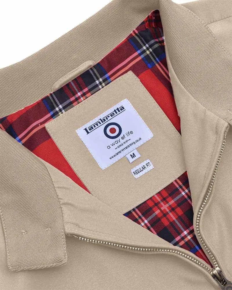 Lambretta Shower Resistant Harrington Jacket Stone - 653 - Image 6