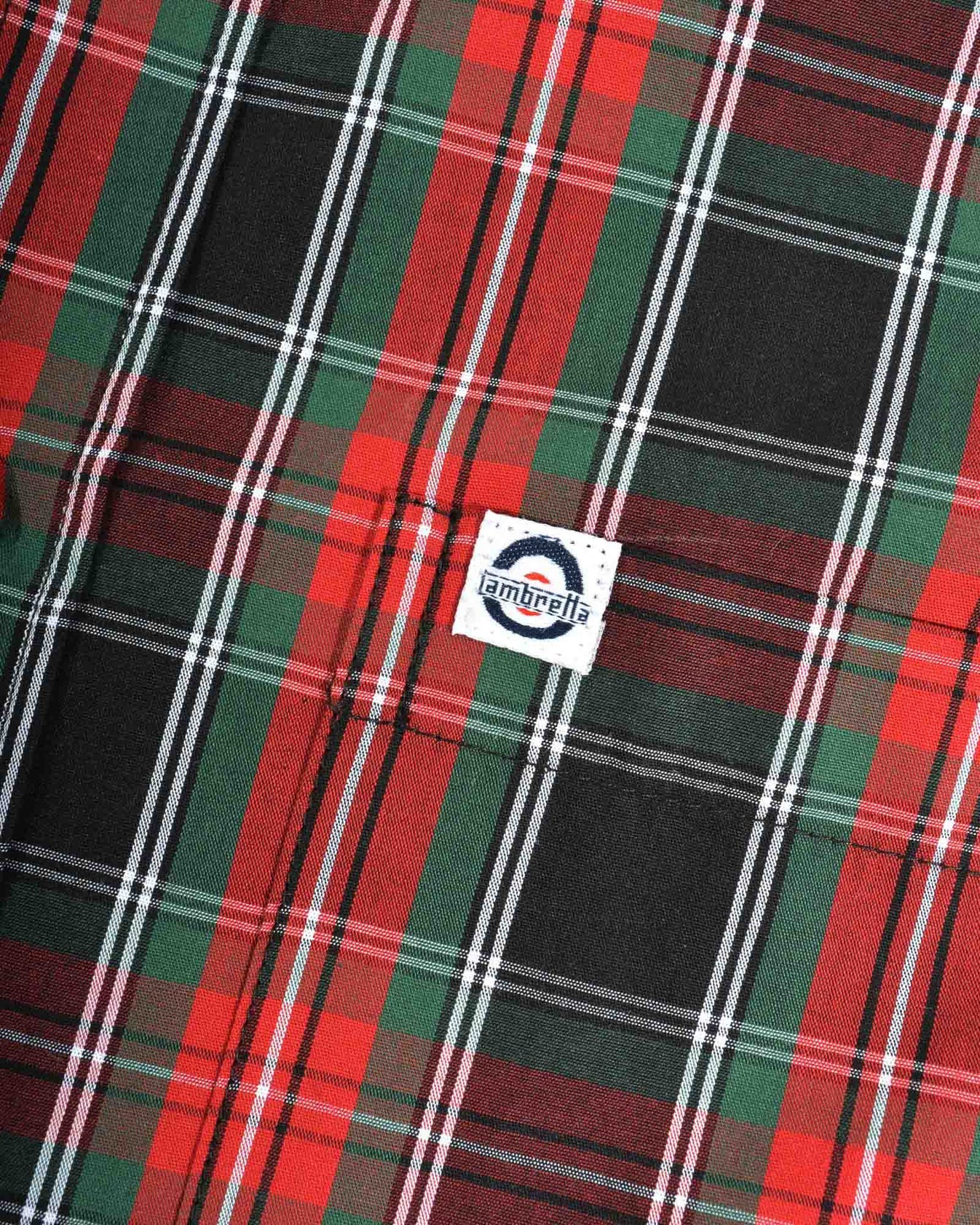 Lambretta SS Check Shirt Black/Red/Green - 269 - Image 6