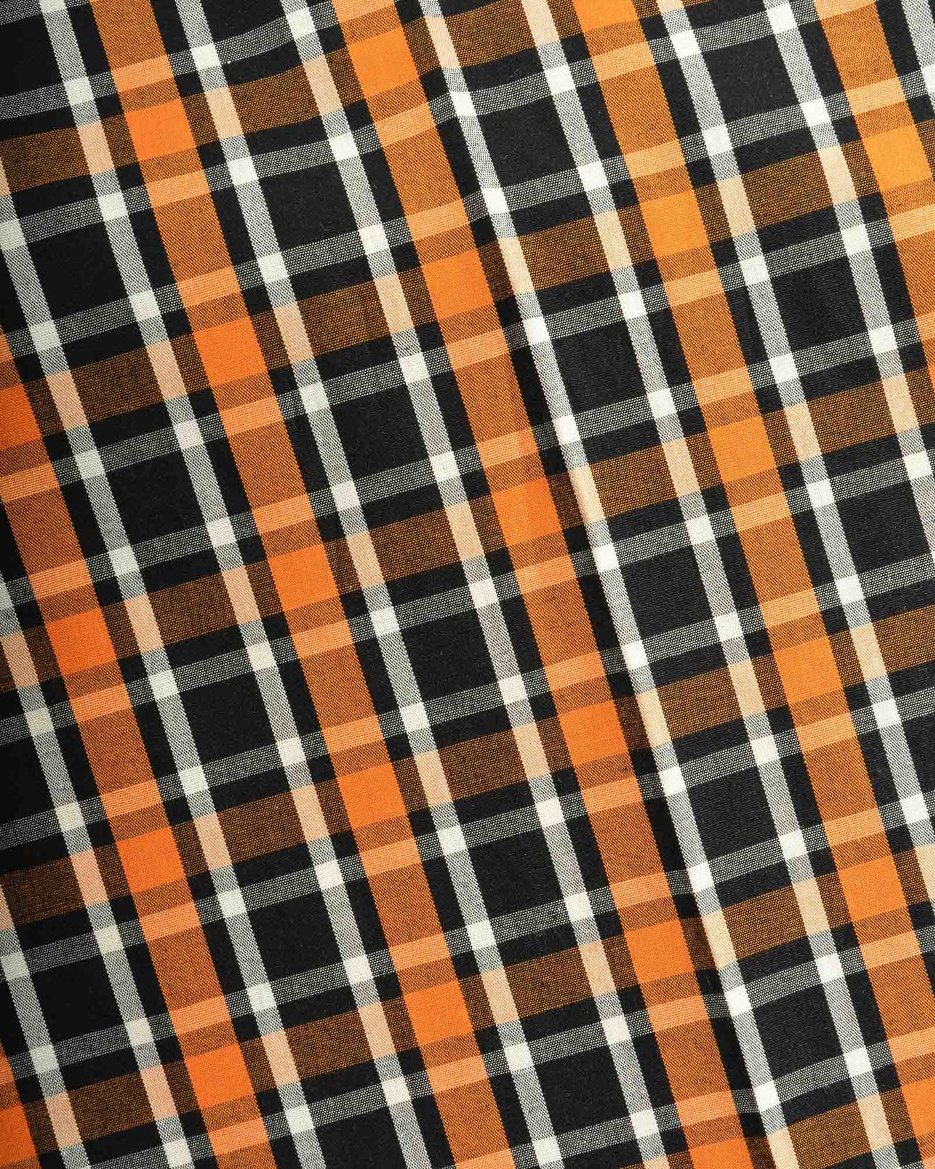 Lambretta SS Check Shirt Black/White/Orange - 116 - Image 4