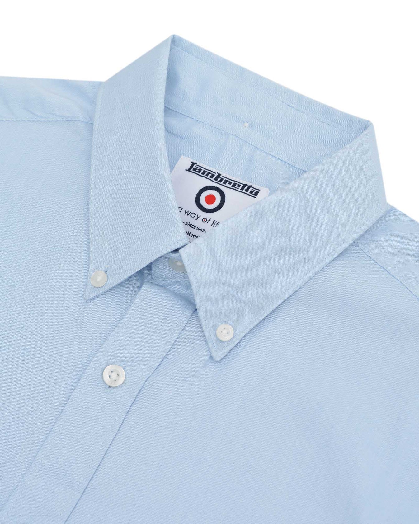 Lambretta SS Oxford Shirt Sky Blue - 166 - Image 4