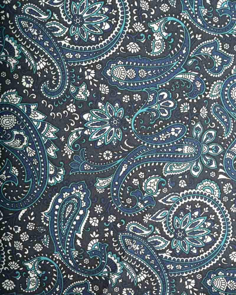 Lambretta SS Paisley Shirt Black/Grey/Blue - 122 - Image 5