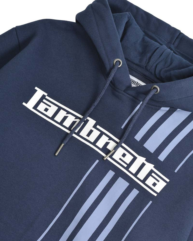 Lambretta Stripe Hoodie Navy - 488 - Image 3