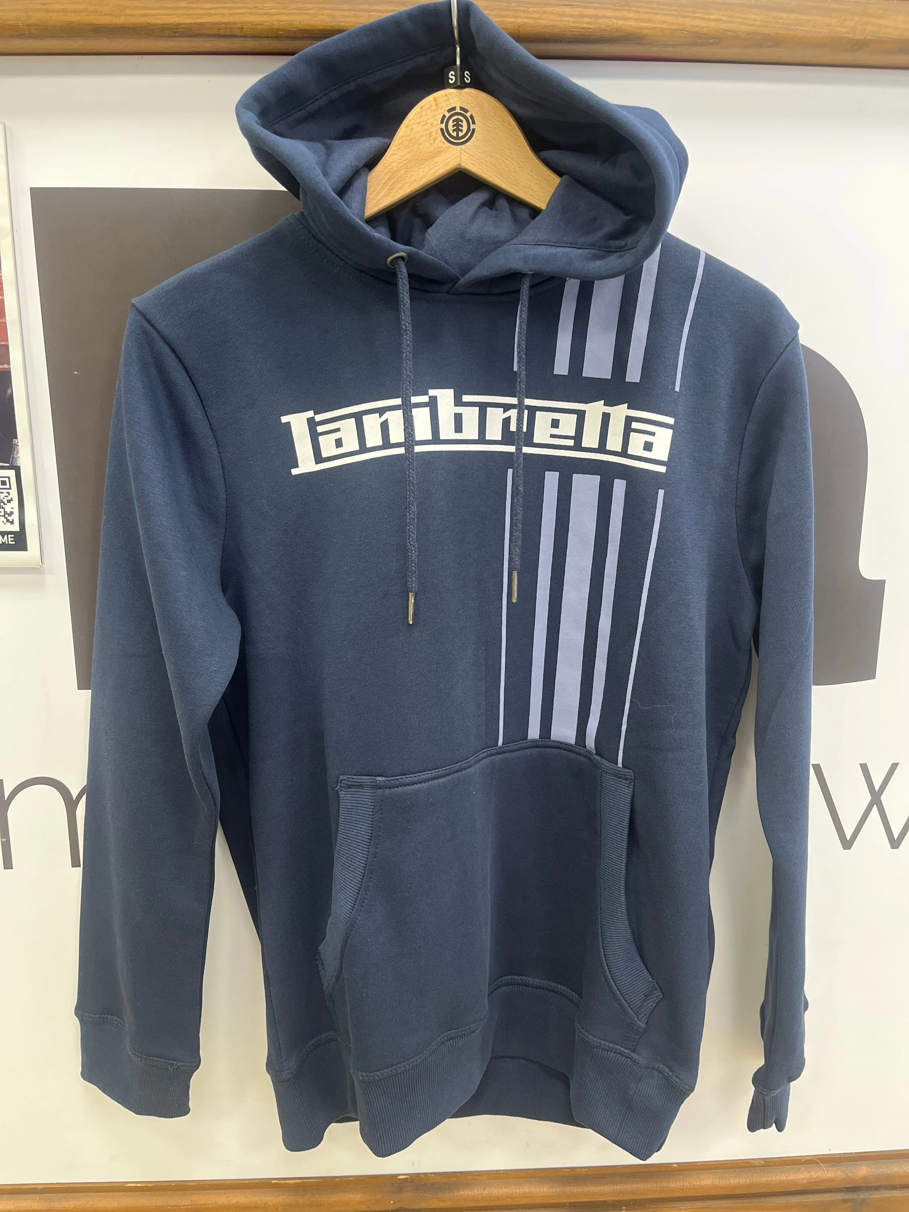 Lambretta Stripe Hoodie Navy - 488 - Image 4
