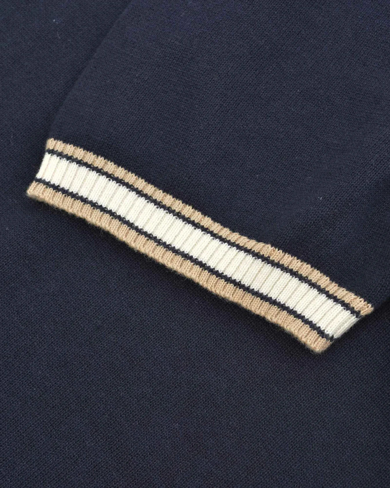 Lambretta Baggio Tipped SS Knit Polo Navy - 087 - Image 5