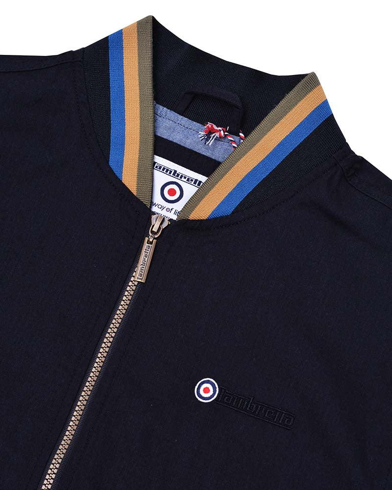 Lambretta Triple Tipped Monkey Jacket Black Khaki/Sand/Dark Blue - 679 - Image 3