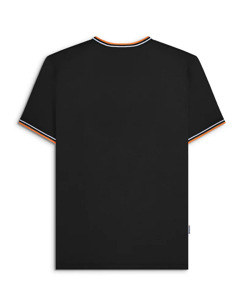 Lambretta Triple Tipped Pique Tee Black - 353 - Image 3