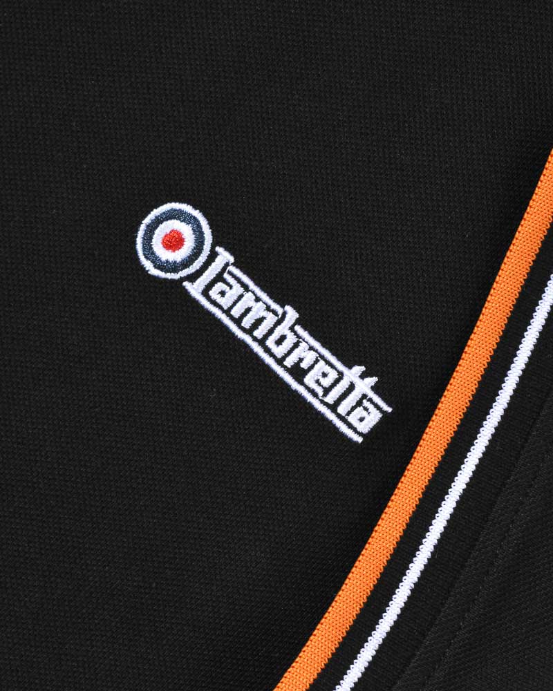 Lambretta Triple Tipped Pique Tee Black - 353 - Image 5