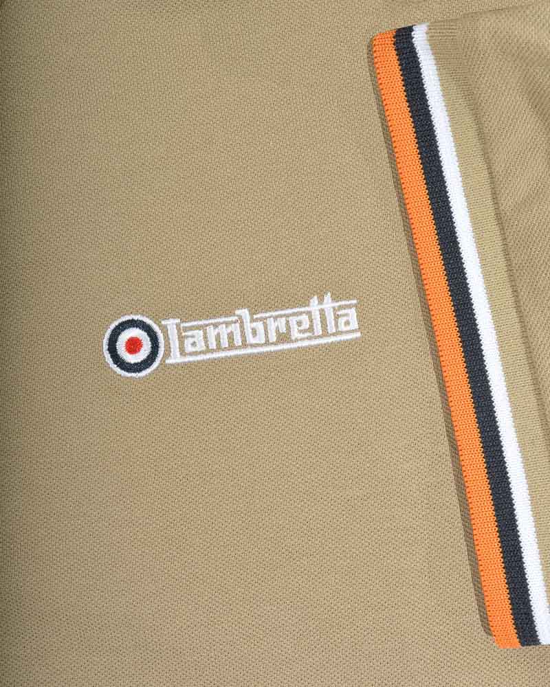 Lambretta Triple Tipped Polo Cashew White/Navy/Apricot - 125 - Image 6