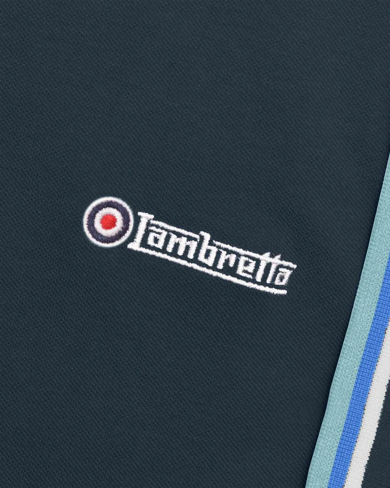 Lambretta Triple Tipped Polo Navy White/Blue/Smoke Blue - 094 - Image 3