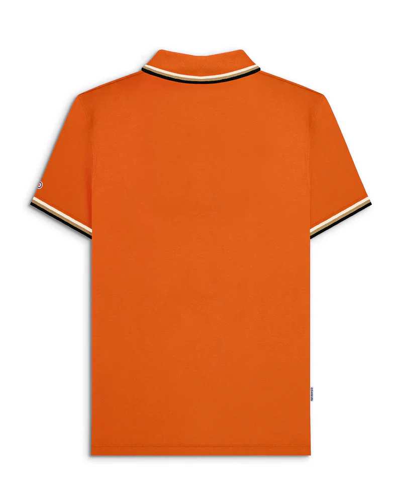 Lambretta Triple Tipped Polo Desert Sun Silver/Cashew/Black - 102 - Image 3