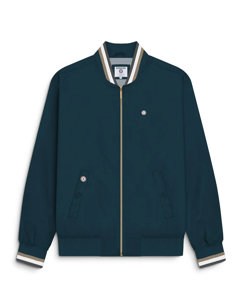 Lambretta Tripple Tipped Monkey Jacket Dark Navy Cashew/White/Iron - 609 - Image 2