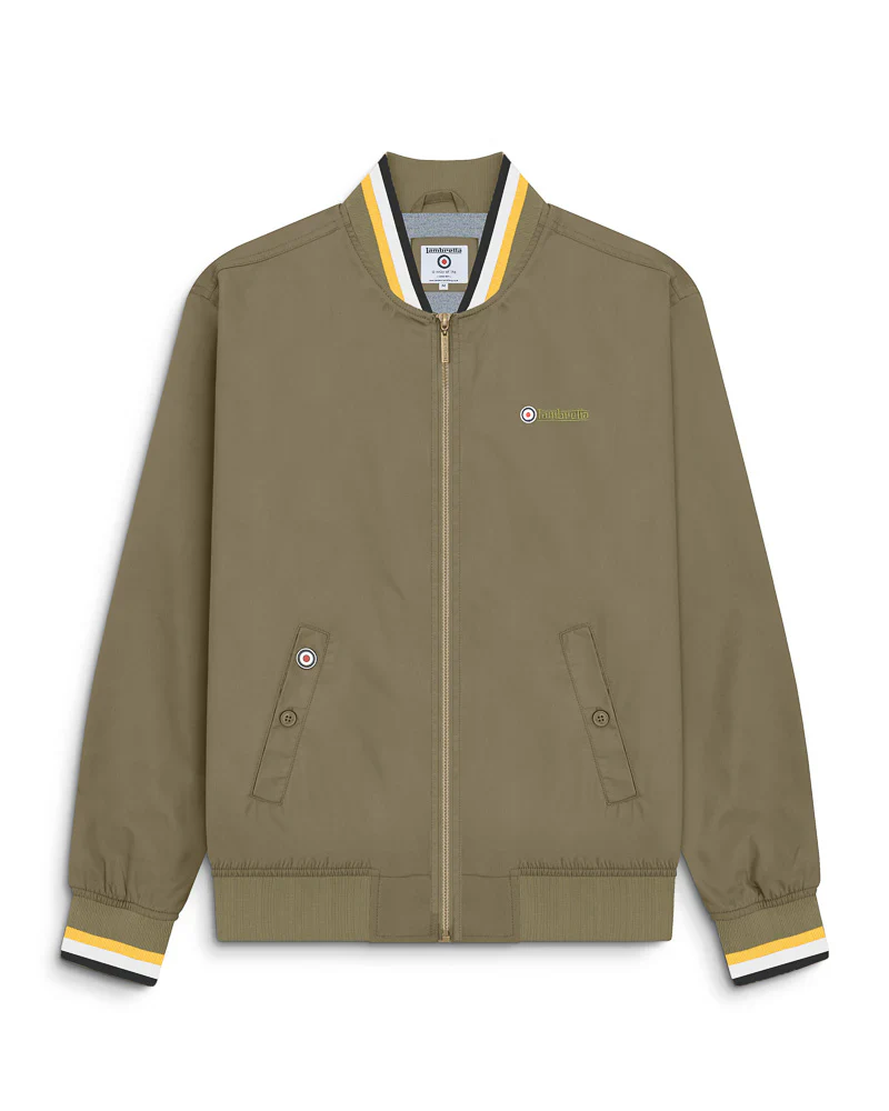 Lambretta Tripple Tipped Monkey Jacket Khaki Gold/White/Black - 611 - Image 2