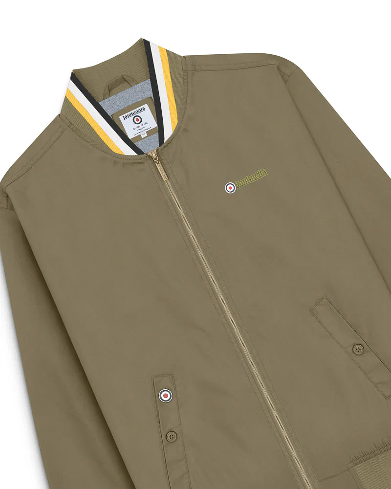 Lambretta Tripple Tipped Monkey Jacket Khaki Gold/White/Black - 611 - Image 4