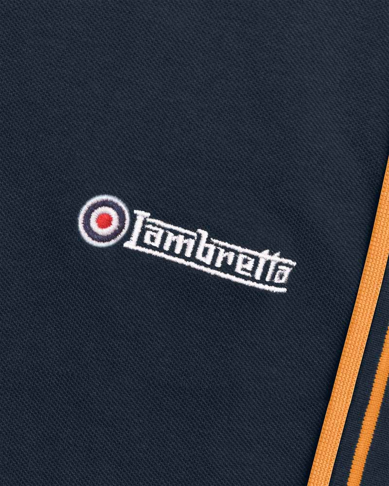 Lambretta Twin Tipped Polo Dark Navy/Tan - 036 - Image 4