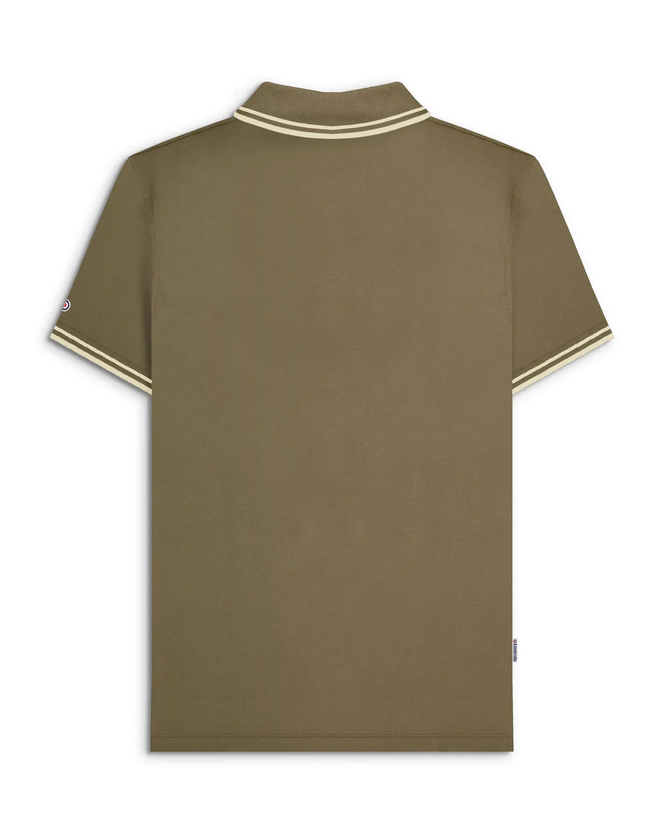 Lambretta Twin Tipped Polo Khaki/Oatmeal - 016 - Image 3