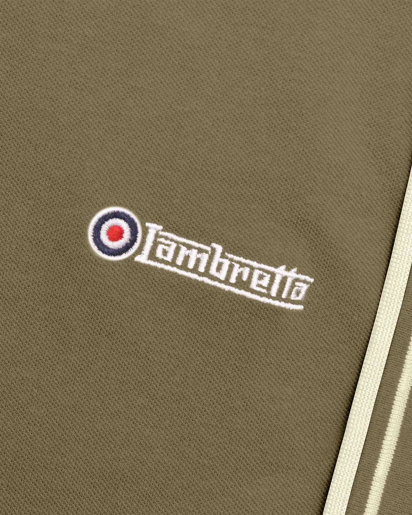 Lambretta Twin Tipped Polo Khaki/Oatmeal - 016 - Image 5