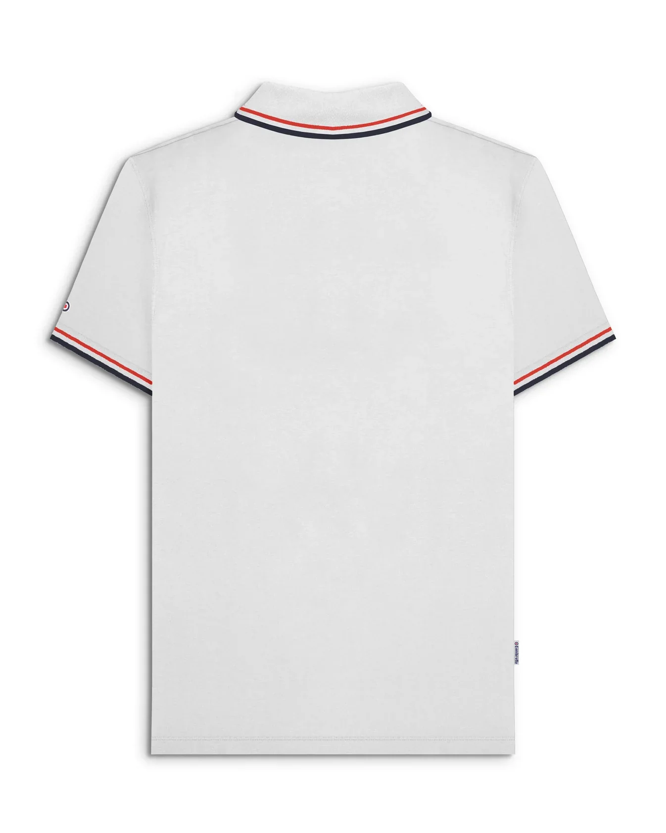 Lambretta Twin Tipped Polo White Red/Navy - 046 - Image 3