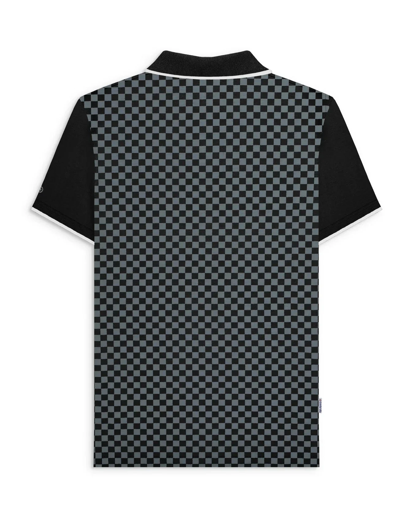 Lambretta Two Tone AOP Polo Black/Grey - 008 - Image 4