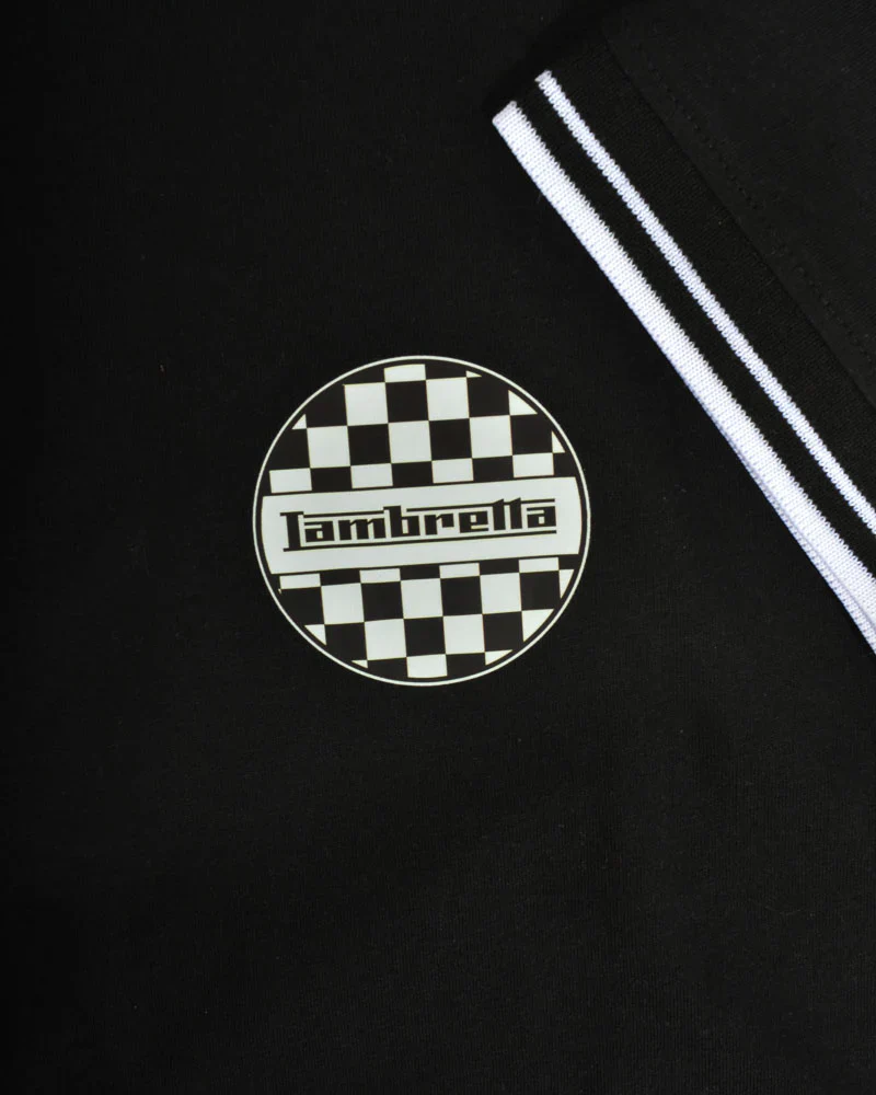 Lambretta Two Tone Badge Polo Black - 159 - Image 5