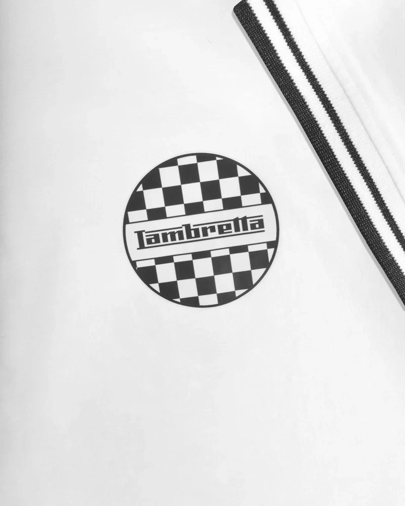 Lambretta Two Tone Badge Polo White - 164 - Image 3