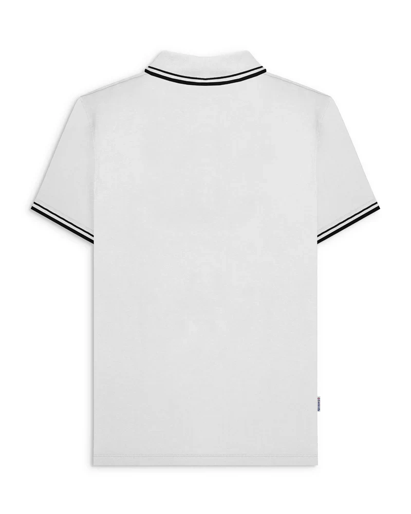 Lambretta Two Tone Badge Polo White - 164 - Image 5