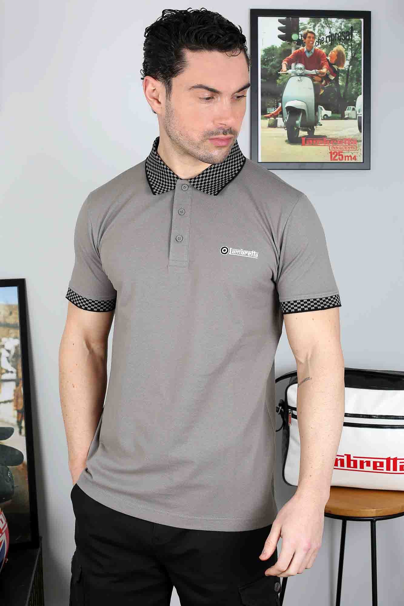 Lambretta Two Tone Polo Steel Grey - 171