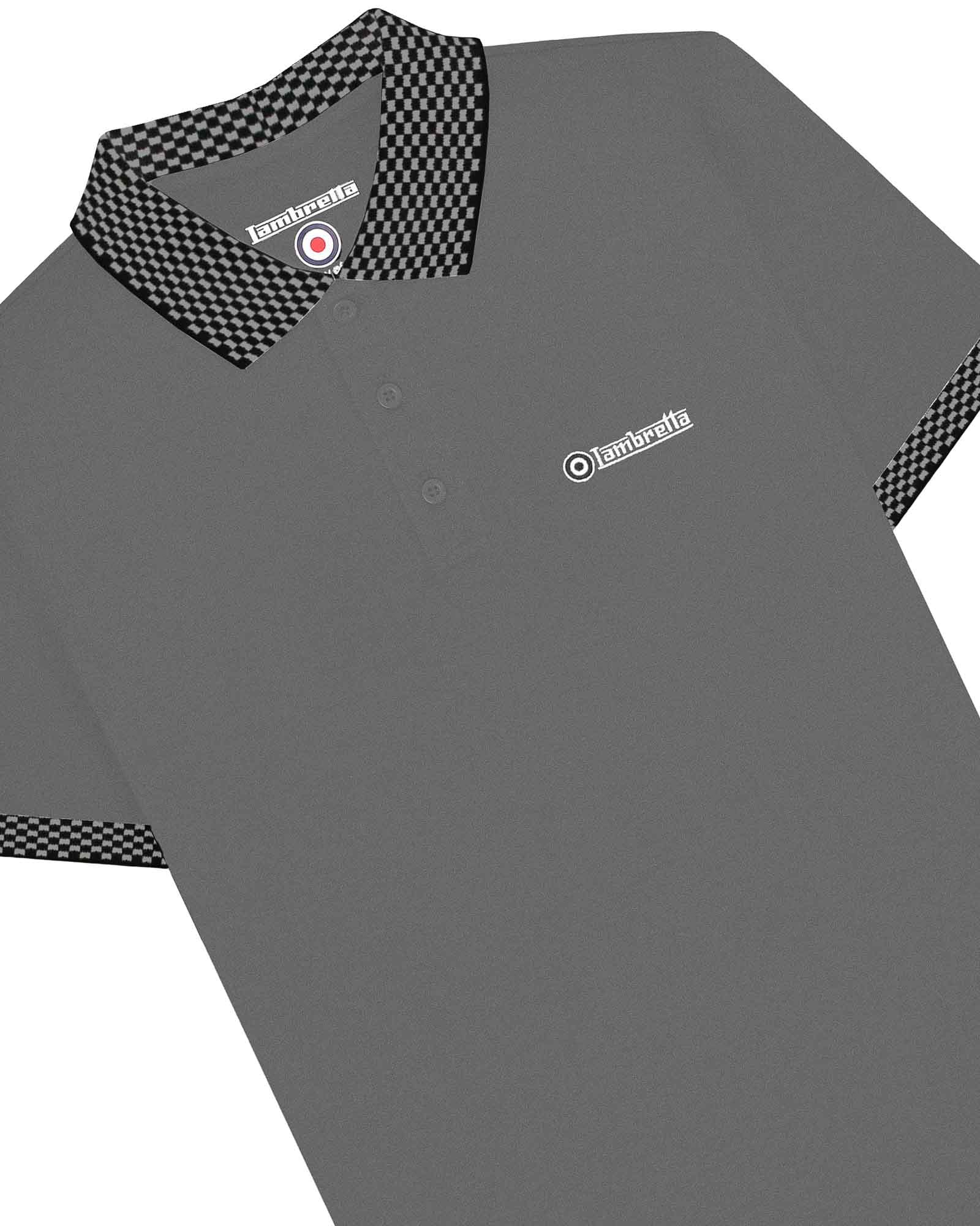 Lambretta Two Tone Polo Steel Grey - 171 - Image 4