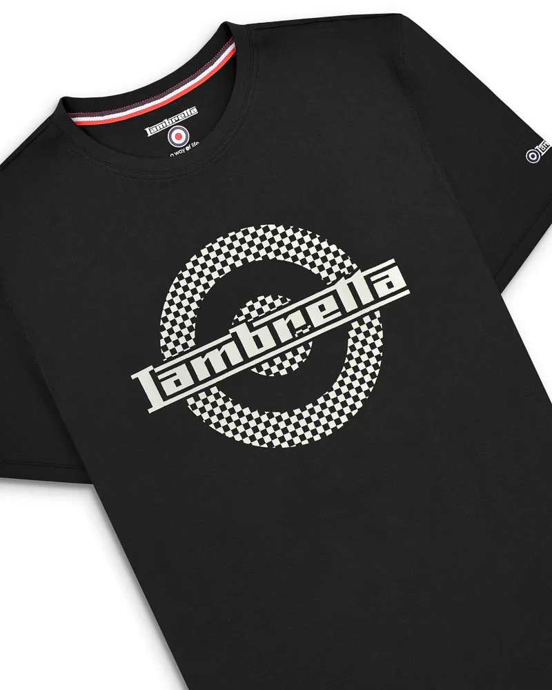 Lambretta Two Tone Target Tee Black - 327 - Image 4