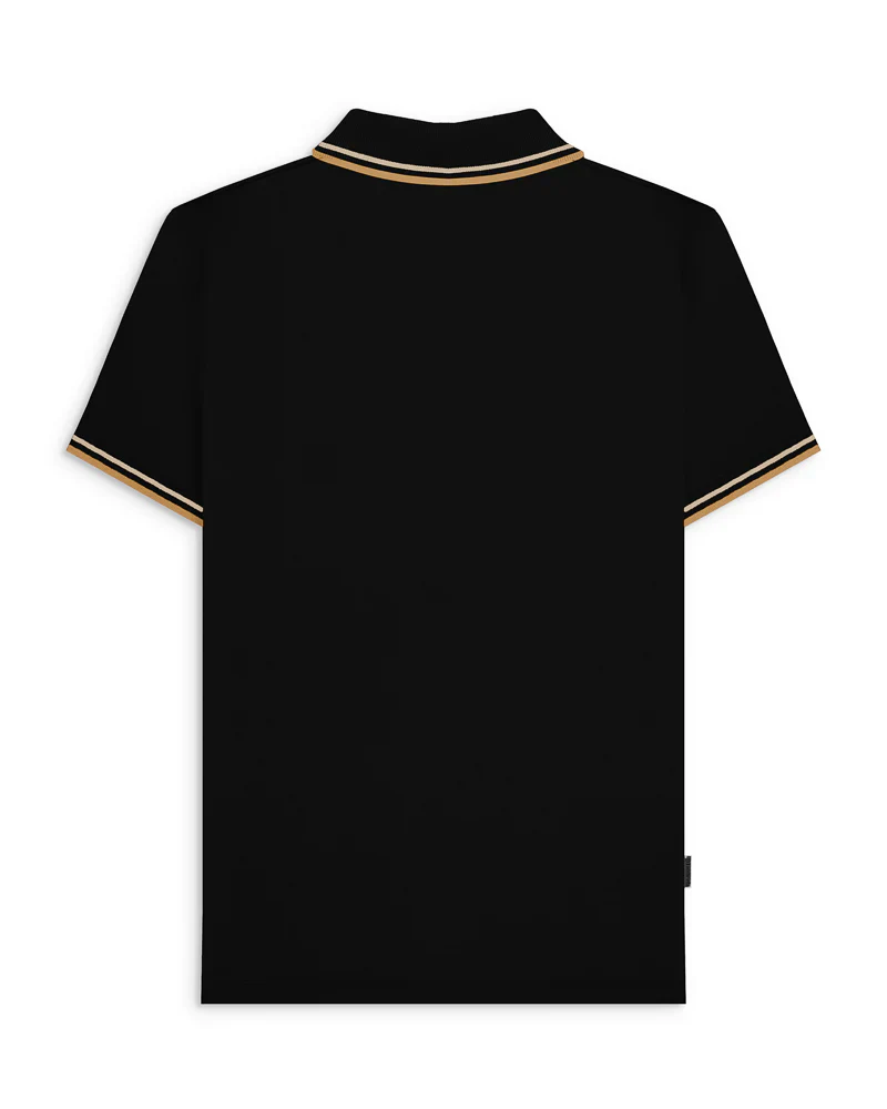 Lambretta Vertical Stripe Polo Black/Nomad - 156 - Image 3