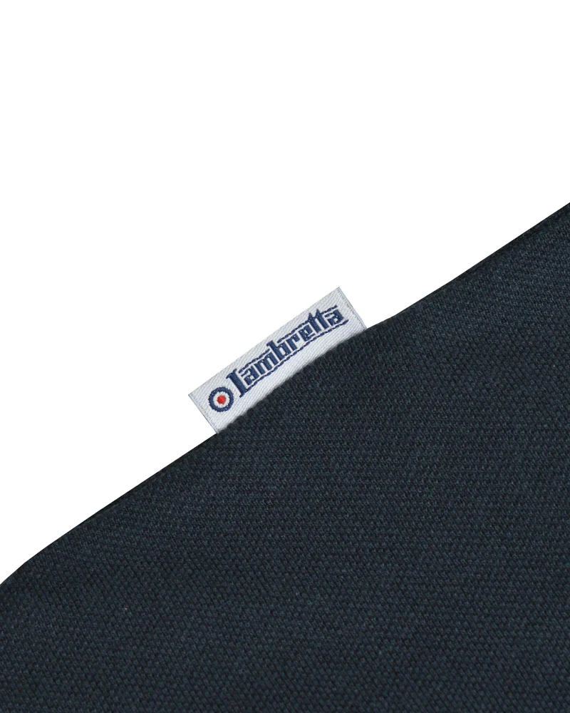 Lambretta Vertical Stripe Polo Navy/Smoke Blue - 157 - Image 6