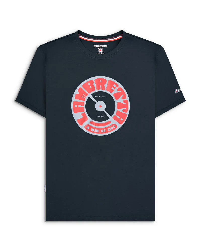 Lambretta Vinyl Tee Navy - 238
