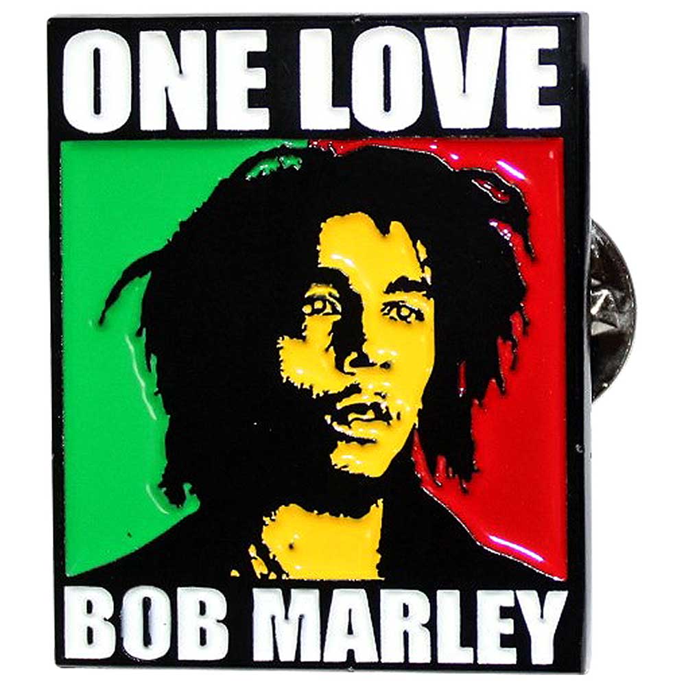 One Love Bob Marley Pin Badge - B10-10