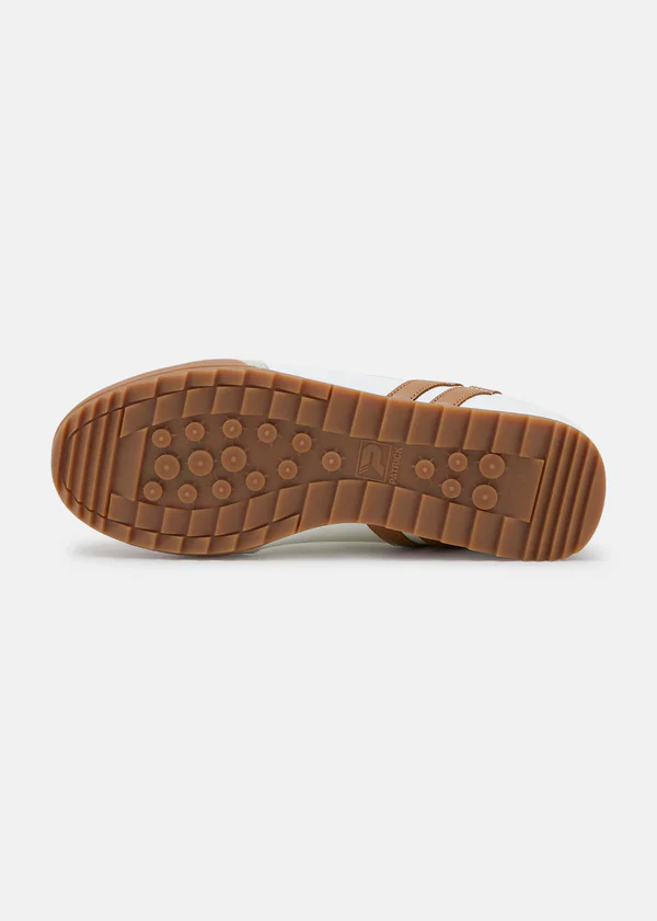 Patrick Iconic Bergan Leather Trainers White/Tan - 1513 - Image 4