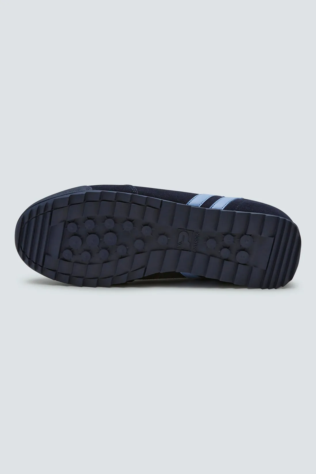 Patrick Iconic Dijon Suede Trainer Navy/Sky Blue - 1510 - Image 4