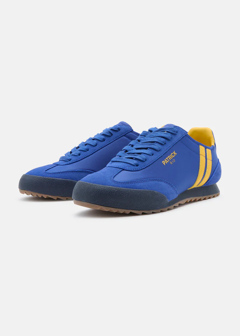Patrick Rio Runner Trainers Blue/Yellow - 1035