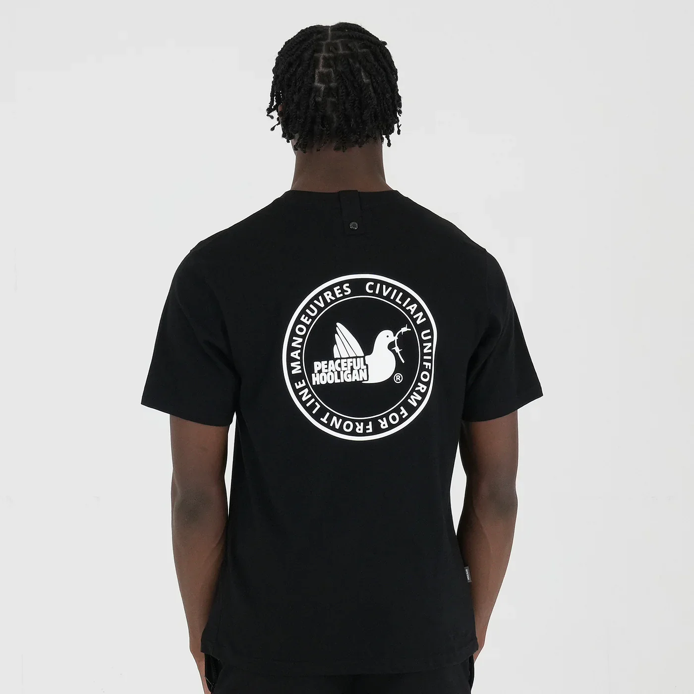 Peaceful Hooligan Back Print Civ Uni Tee Black - 205 - Image 4