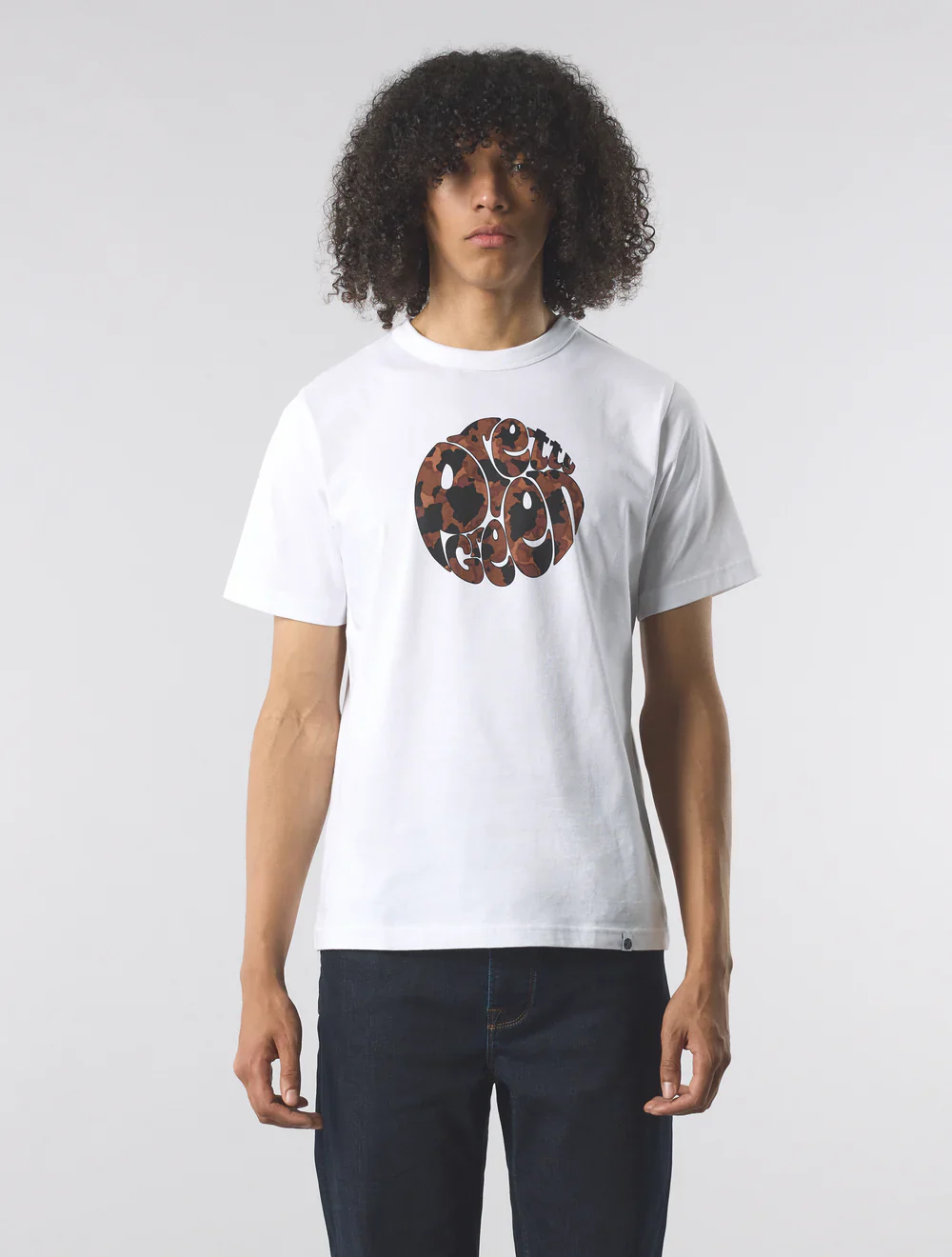 Pretty Green Brindle Logo Tee White - 334 - Image 4