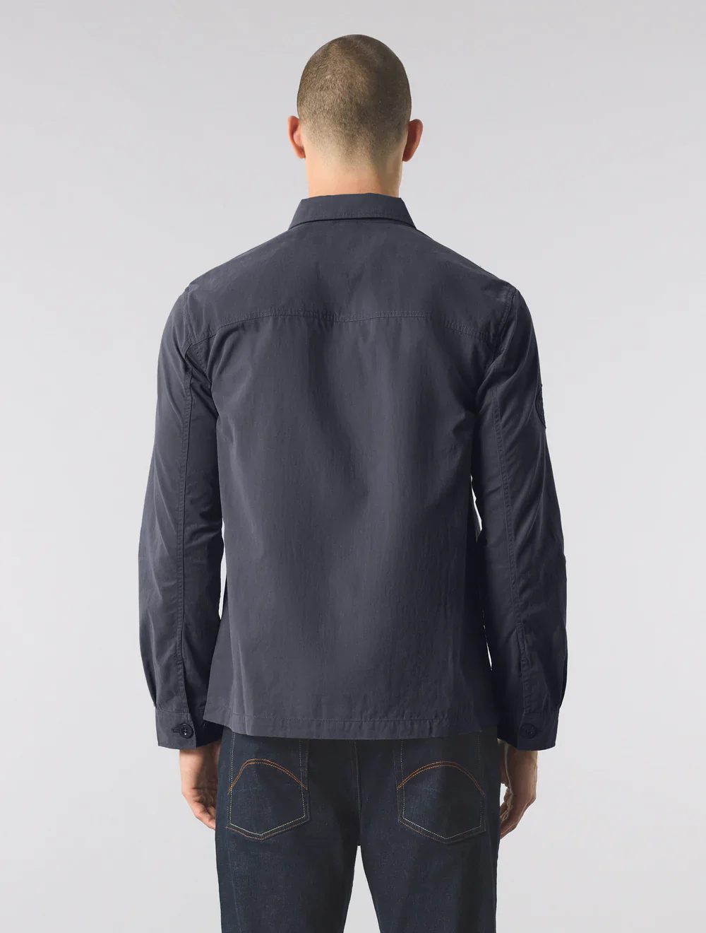 Pretty Green Feltham Overshirt Jacket Navy - 682 - Image 3