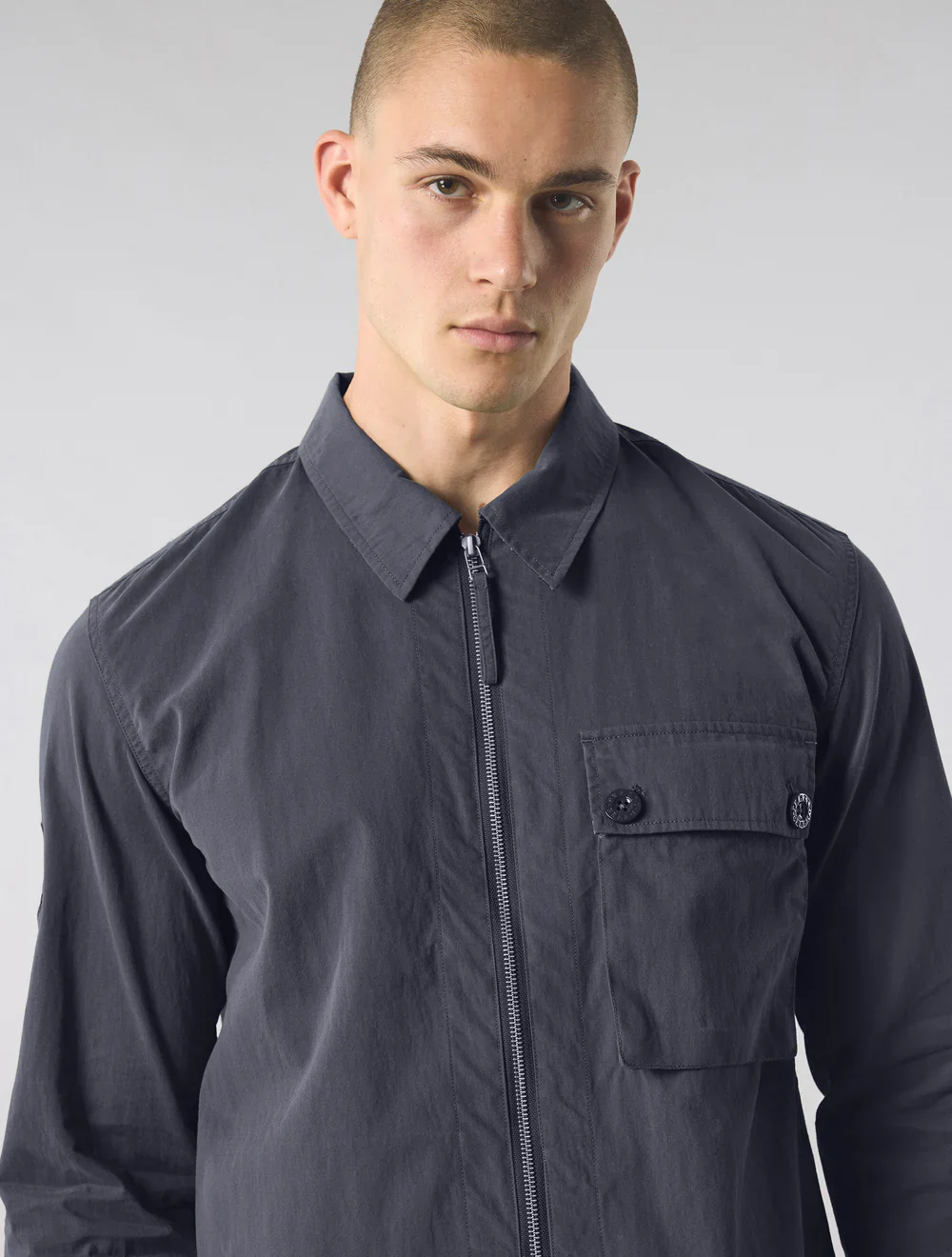Pretty Green Feltham Overshirt Jacket Navy - 682 - Image 4