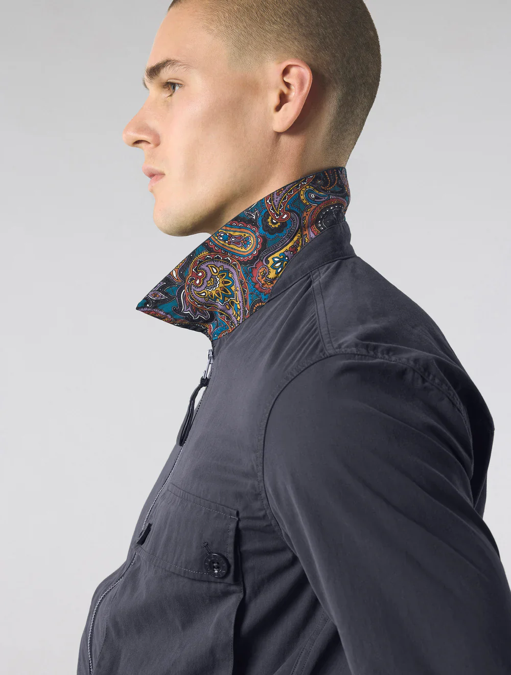 Pretty Green Feltham Overshirt Jacket Navy - 682 - Image 5
