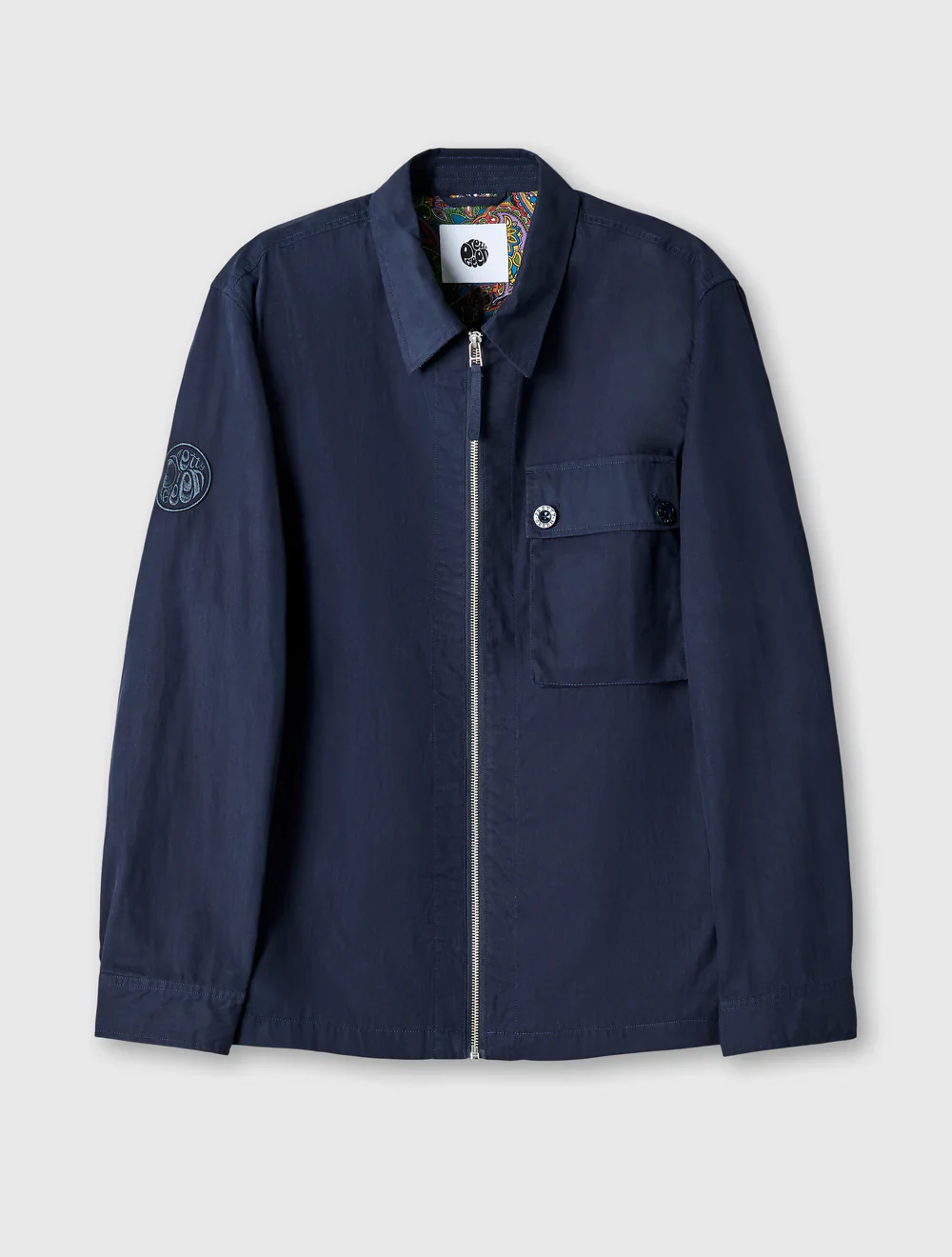 Pretty Green Feltham Overshirt Jacket Navy - 682 - Image 6