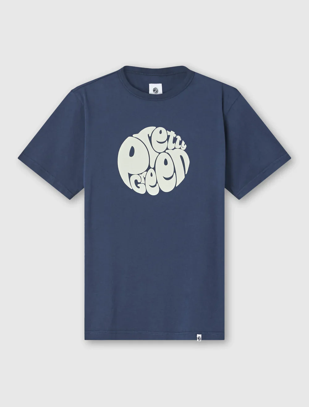 Pretty Green Gillespie Large Logo Tee Navy - 332 - Image 3